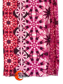 Pañuelo fular largo. Tie-dye fucsia.
