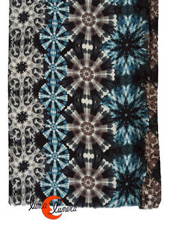 Pañuelo fular largo. Tie-dye negro.