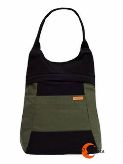 Impermeables. Mochilas de tela Mugling. Mochila bolso negra verde oliva.