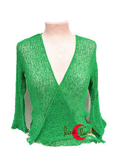 Chaquetas, rebecas de punto. Color verde esmeralda.