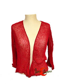 Chaquetas, rebecas de punto. Color rojo oscuro.