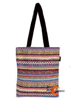 Bolsa TOTE BAG de tela de algodón Bruo. Rayas.