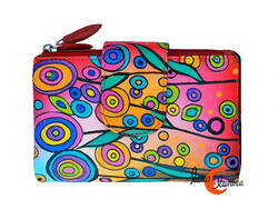Cartera 34 de piel de colores Belmonte. Piruletas roja.