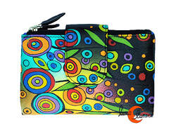 Cartera 34 de piel de colores Belmonte. Piruletas negra.