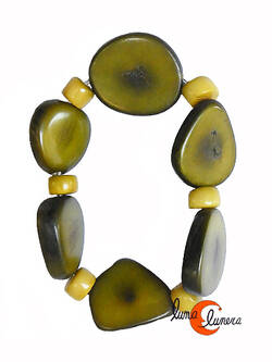 Pulsera de semillasdetagua, verde.