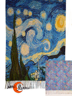 Bufanda REVERSIBLE, Noche estrellada de Van Gogh..