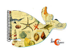 Libretas de papel, ballena marinera.