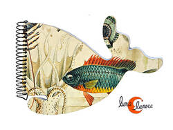 Libretas de papel, ballena pez.