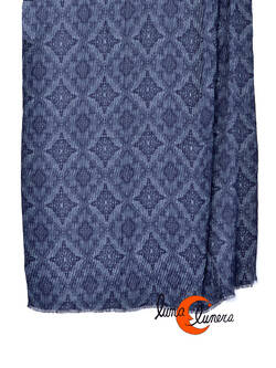 Fular arrugado. Azul.