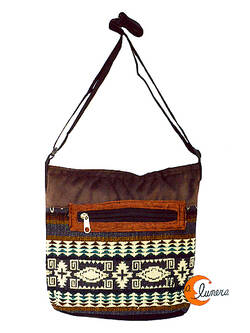 Bolso Ecuador, marrón y verde.