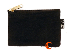 Monederos de tela Bruo.  Mini monedero pequeño con cremallera. Negro.