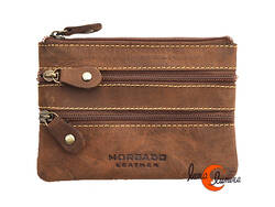 Monederos de piel Morgado, mediano rectangular cuatro cremalleras.