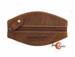 Monederos de piel Morgado, ovalado con cremalleras.