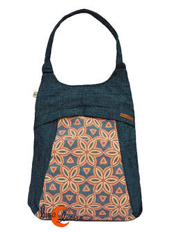 Mochilas de tela Mugling. Mochila bolso alhambra, azul.