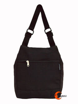 Mochilas de tela BRUO. Mochila bolso pirámide negra.