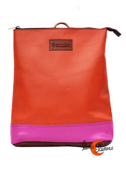 Soruka, mochila de piel de colores. Mochila cuadrada caldera.