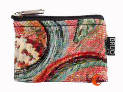 Monederos de tela Bruo.  Mini monedero pequeño con cremallera. Rosa.