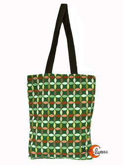Bolsa TOTE BAG de tela de algodón Bruo. Trébol verde.