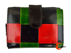 Shanti, carteras de piel de India. Pequeña 039, cuadros.