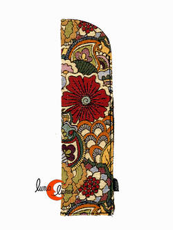 Fundas de tela para abanicos, flor roja.