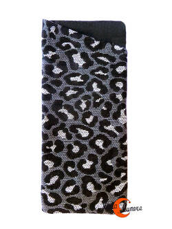 Funda de tela para gafas Bruo, print gris.