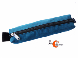 Estuches y neceseres de tela Bruo.  Estuche pequeño, azul.