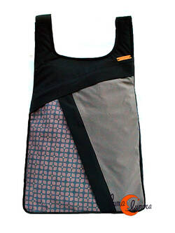 Impermeables. Mochilas de tela Mugling. Mochila redonda dibujos marrón.