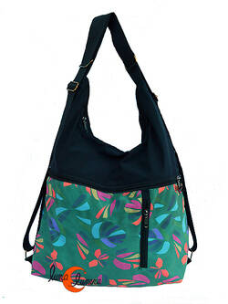 Impermeables. Bolsos de tela Mugling. Bolso mochila color verde.