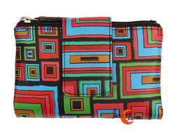 Carteras de piel Belmonte. Cartera pequeña 32. Laberinto negra.