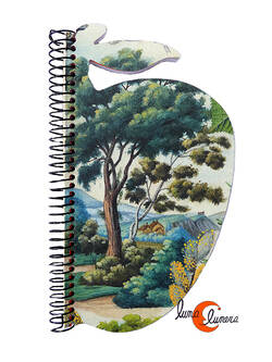 Libretas de papel, manzana árbol.