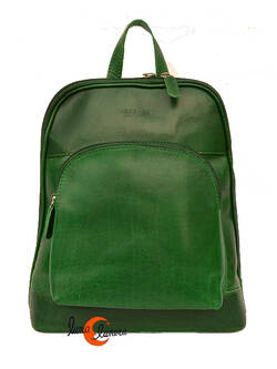 Mochila de cuero Morgado. Mochila 113 verde.