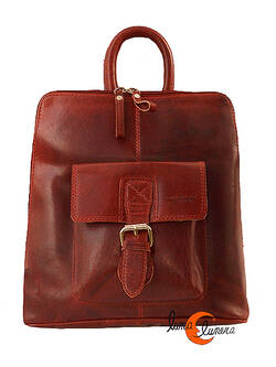 Mochila de cuero Morgado. Mochila 115 color coñac.