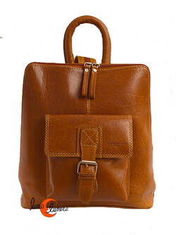 Mochila de cuero Morgado. Mochila 115 marrón claro.