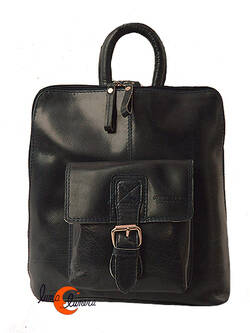 Mochila de cuero Morgado. Mochila 115 azul muy oscuro.