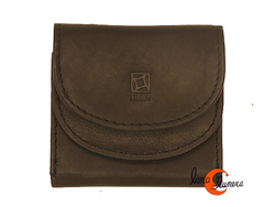 RMN carteras de piel, 8921 negro. Cartera monedero pequeño.