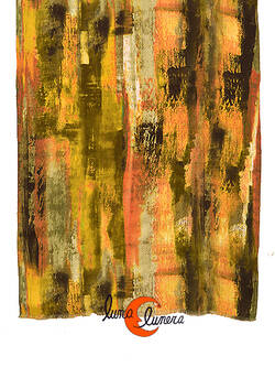 Bufanda manchas de colores con verde, amarillo y caldera.