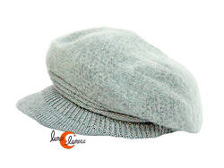 Gorra de lana con visera, gris.