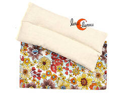 Saco térmico terapéutico de semillas, olor lavanda. Flores grandes.