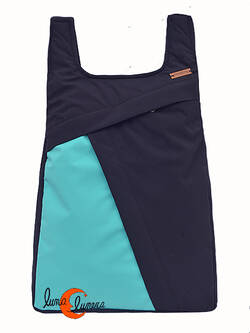 Impermeables. Mochilas de tela Mugling. Mochila redonda turquesa.