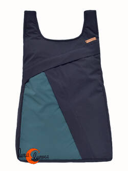 Impermeables. Mochilas de tela Mugling. Mochila redonda gris verdoso.