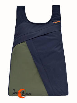 Impermeables. Mochilas de tela Mugling. Mochila redonda verde oliva.