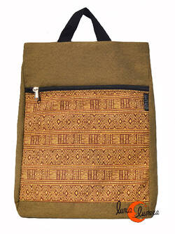 Mochilas de tela BRUO. Mochila grande dibujinos amarillos.