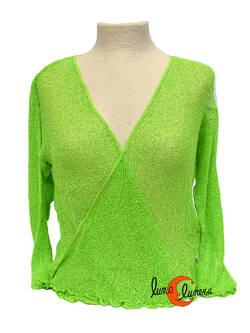 Chaquetas, rebecas de punto. Verde fosforito.