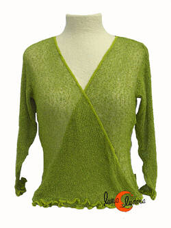 Chaquetas, rebecas de punto. Verde aguacate.