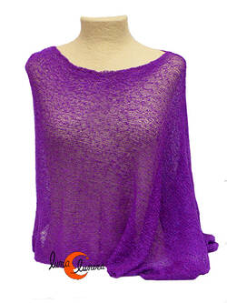 Poncho de punto. Magenta.
