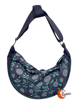 Impermeables. Bolsos de tela Mugling. Bolso pequeño flores negro.