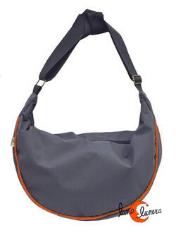 Impermeables. Bolsos de tela Mugling. Bolso grande liso gris.