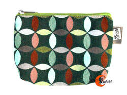 Estuches y neceseres de tela Bruo.  Estuche o pequeño neceser. Verde trébol.
