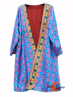 Kimono reversible. Kimono 3, azules y granate.