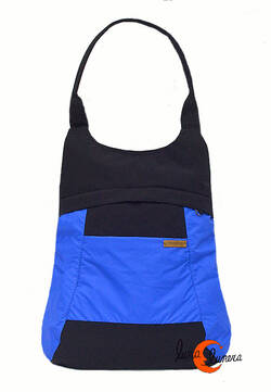 Impermeables. Mochilas de tela Mugling. Mochila bolso negra azul fuerte.